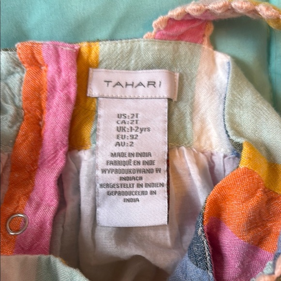 Vibrant Striped Kids Dress - Picture 3 of 3